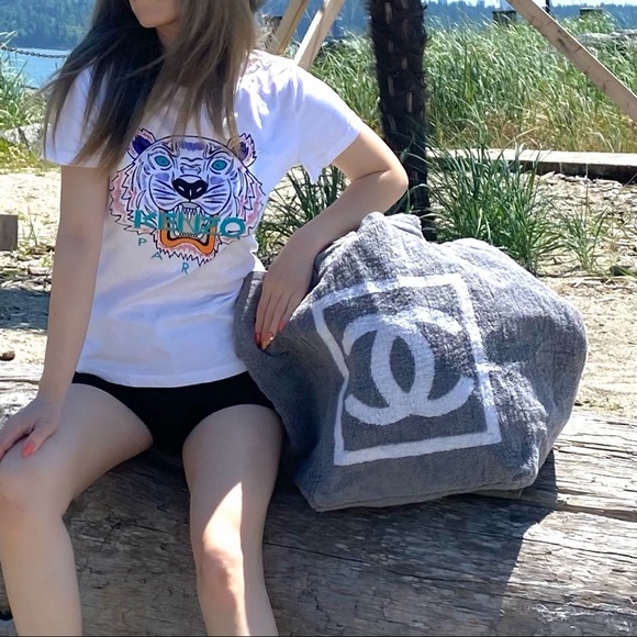 CHANEL Vintage cotton beach Tote - Picture 5 of 13